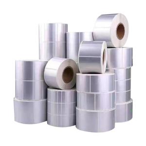 China Customized Printed PET Adhesive Sticker Labels Silver Matte Finished wholesale