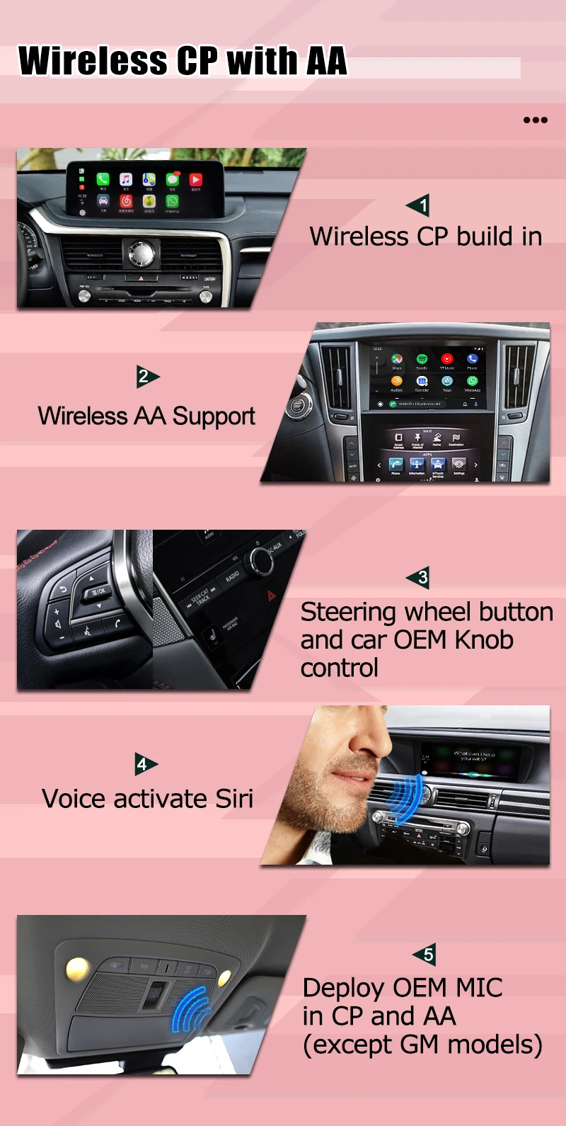 Qualcomm base Android 11 8+128GB Lexus NX300 NX300h NX200t android carplay video interface