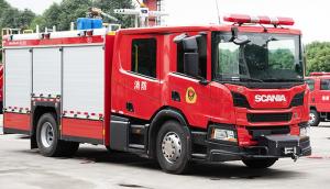 China SCANIA CAFS 4000L Water Tank Fire Fighting Truck Price Specialized Vehicle China Factory wholesale