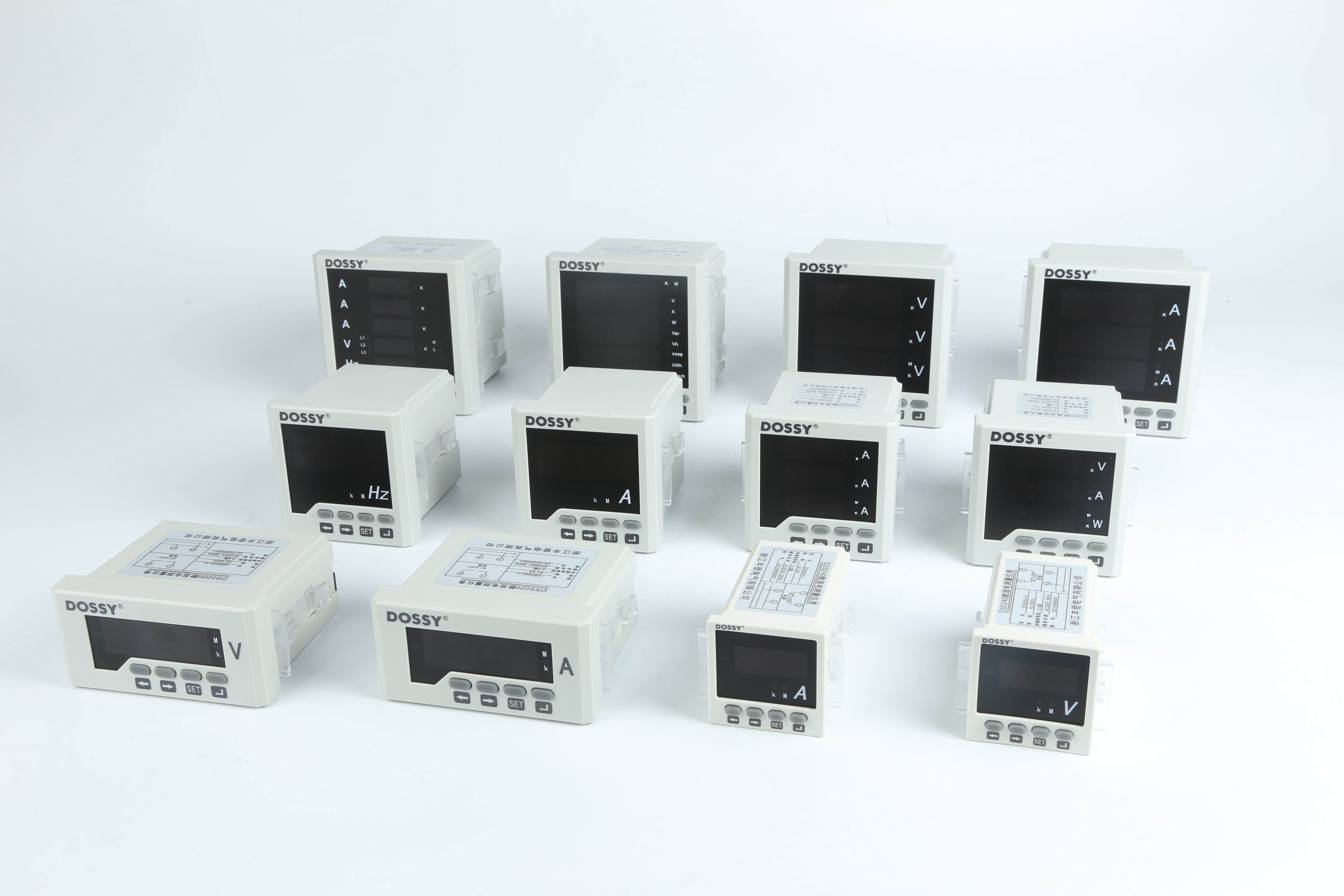 96x96mm LCD Voltage Ampere Frequency Three phase meter panel anolog meter for parameter measurement