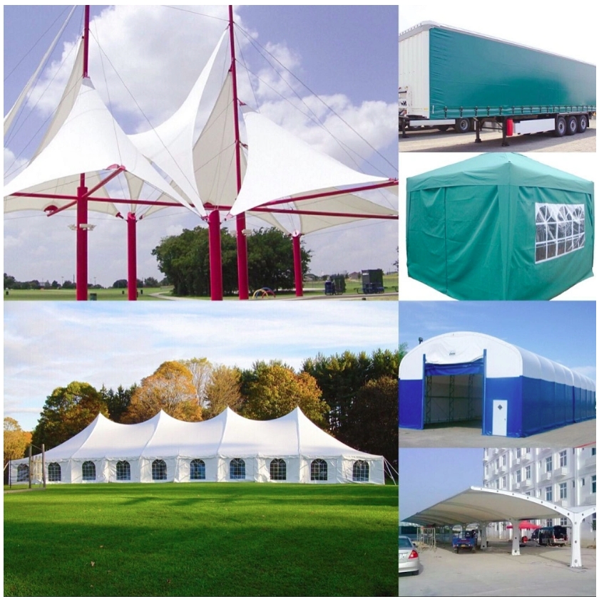 Medium Weight Waterproof Tarpaulins Fabric Uv Treated Woven Outdoor for Tent Covering