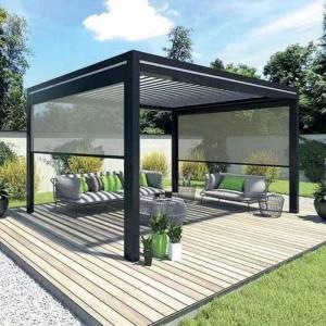 China Aluminum Retractable Pergola Villa Garden Landscape Leisure Shade Pergola wholesale