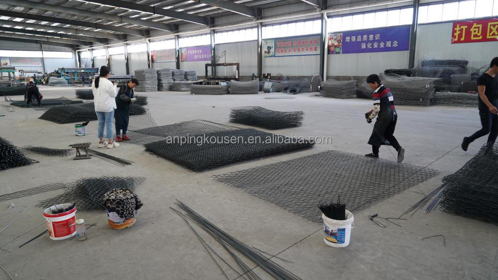 Square Hole Galvanized Gabion Baskets for Stone Cage Wire Mesh Fence at Affordable