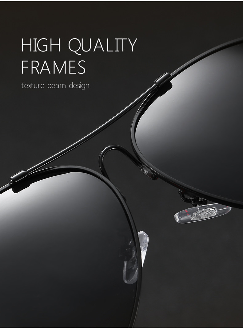Memory Metal Frame Polarized Sunglasses Fashion Spring Leg Stylish