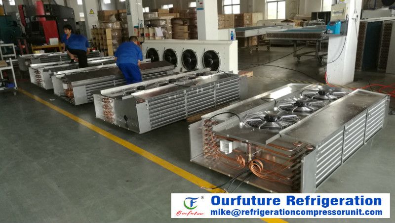 Lightweight Unit Cooler Evaporator / Air Cooling Unit With Hot Gas Defrosting For Cold Storage
