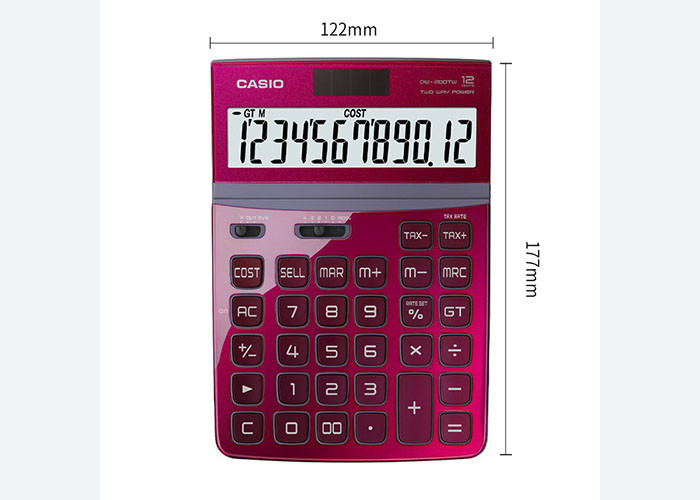 For Authentic Casio DW-200TW Piano baked Lacquer Panel Office finance solar energy stylish calculator