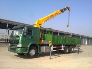 China 12 Tons XCMG Truck Mounted Telescopic Crane , Howo 10 Wheel High Up Truck Mounted Cranes wholesale