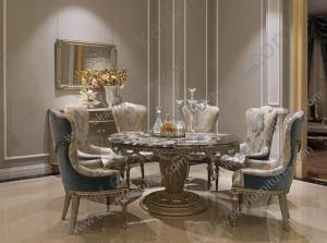 China Antique marble luxury round dining tables FT-133 wholesale