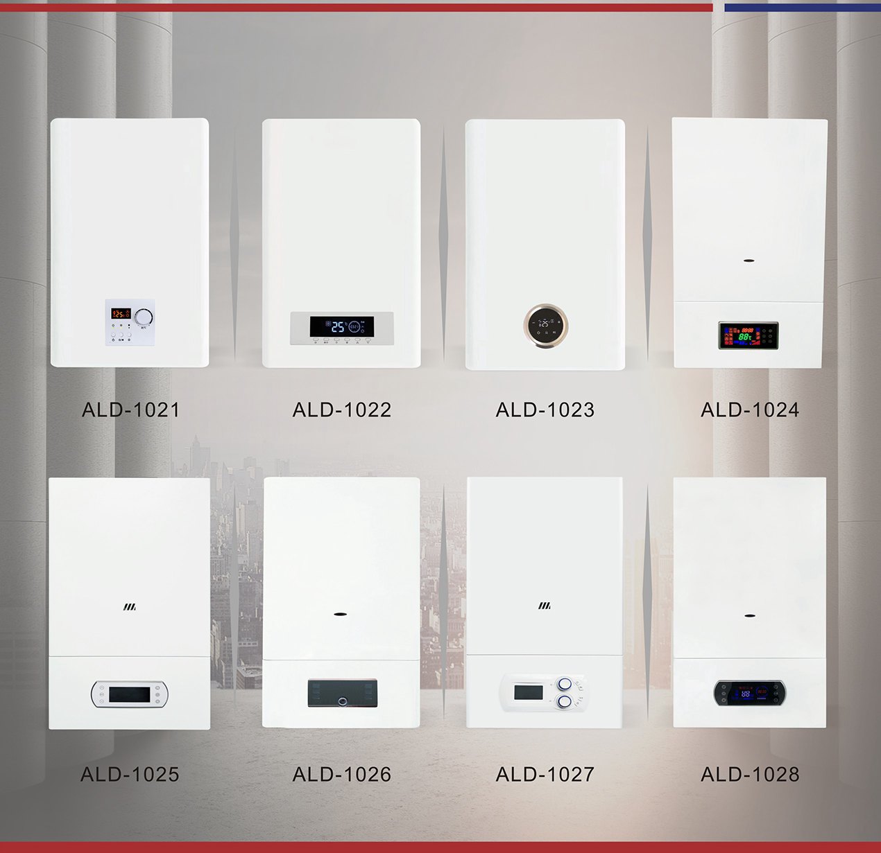 20L Combi Gas Boiler Wall Mounted 2 Heat Exchangers Energy Saving