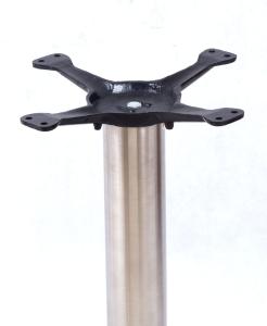 China Commercial Stainless Steel Table Legs Chrome Dining Table Base Outdoor Bistro Table wholesale