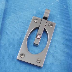 China 316L Stainless Steel Rectangle Square Shaped Necklace Pendant LPS0153 wholesale
