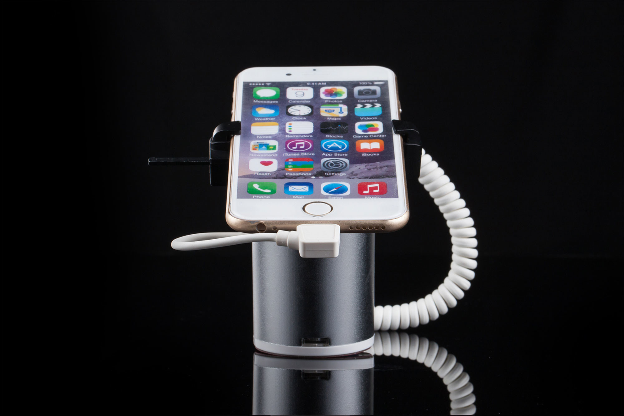 COMER desk display charging holder security alarm for mobile phone with anti theft alarm system