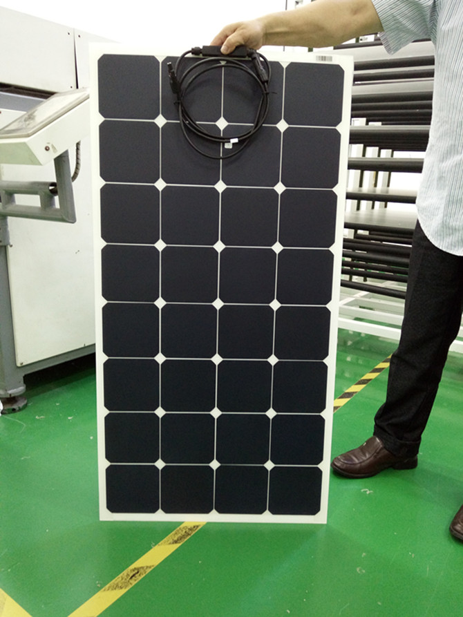 180w back contact flexible solar panel, solar panel bendable for boats