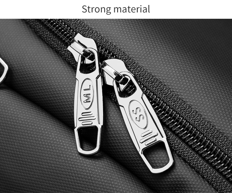 Solid Color Outdoor Travel Mens Sling Bag Multi Pocket Design Easy To Carry