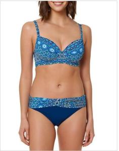 China BLEU BY ROD BEATTIE Beach Please Printed Double Tail Bikini Top wholesale
