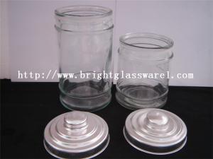 China extremely white glass sugar jar with lid, storage jar wholesale wholesale