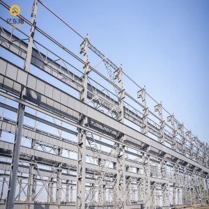 China Prefabricated Steel Warehouse Building with Sandwich Panel Cladding wholesale