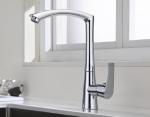 High Arc Brass Kitchen Mixer Tap Stainless Steel Kitchen Tap Chrome Finish