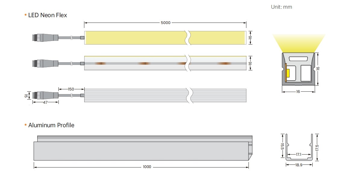IP67 / IP65 Side Bend LED Strip White Soft RGBW LED Neon Flex OEM ODM Services