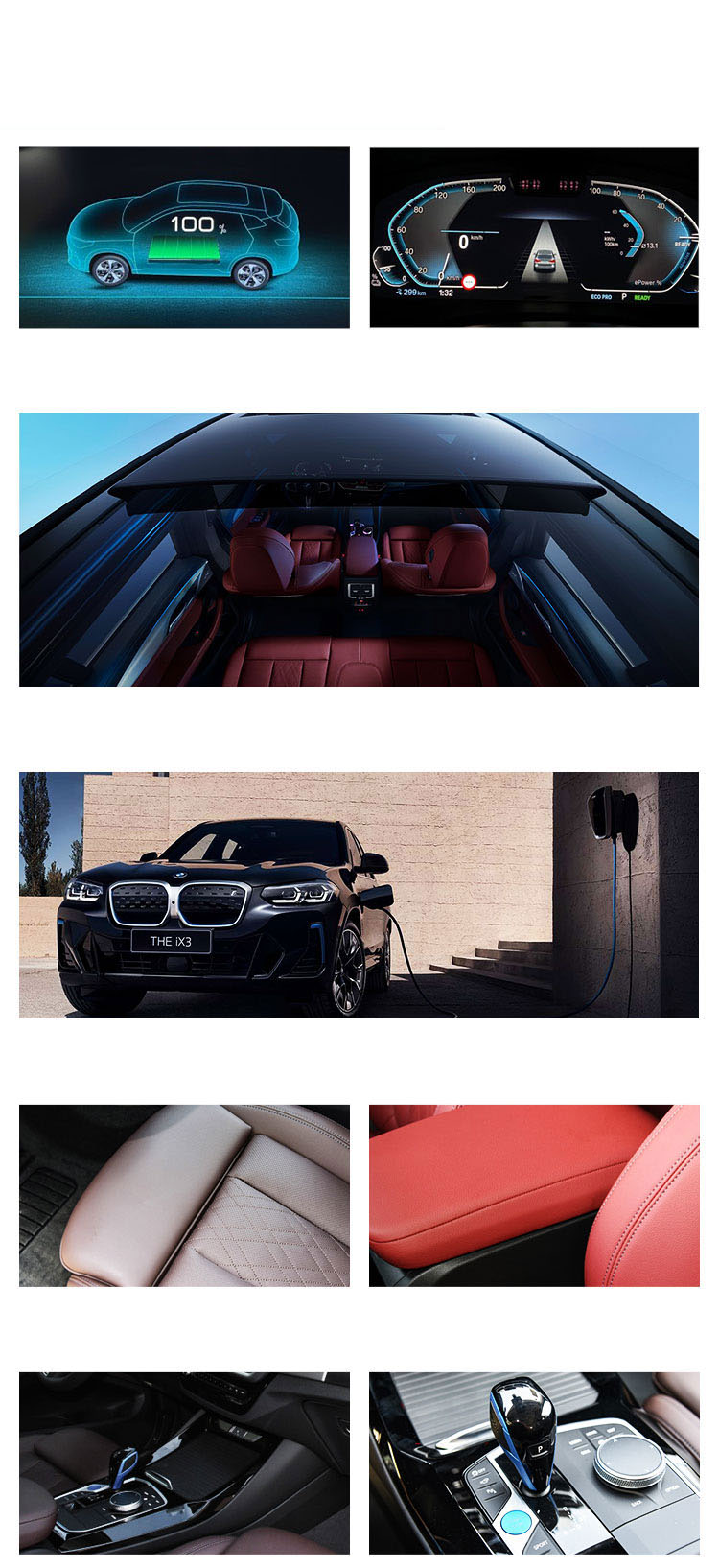 535km High Endurance Pure Electric SUV BMW 2023 ix3 Made in with 400N.m Maximum Torque