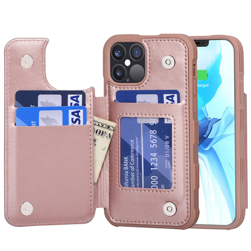 Soft Hybrid Card Holder Cell Phone Wallet Cases Washable For Iphone 12