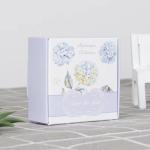 Blue Green Pink Ivory Paper Scrunchie Packaging Box Glossy Lamination