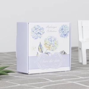 China Blue Green Pink Ivory Paper Scrunchie Packaging Box Glossy Lamination wholesale
