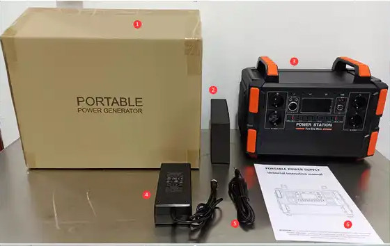 Rechargeable Backup Power Lifepo4 Battery Solar Generator 1200w Portable Power Station 600wh Solor Power Bank for Outdoor Camping