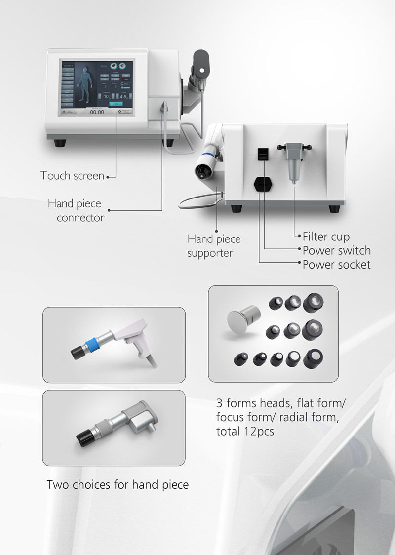 Radial Shockwave Therapy Equipment , Acoustic Wave Therapy Machine For Body Pain Relief