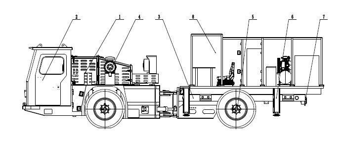 Underground Multi-Functional Tunnel Equipment Repairing Service Truck
