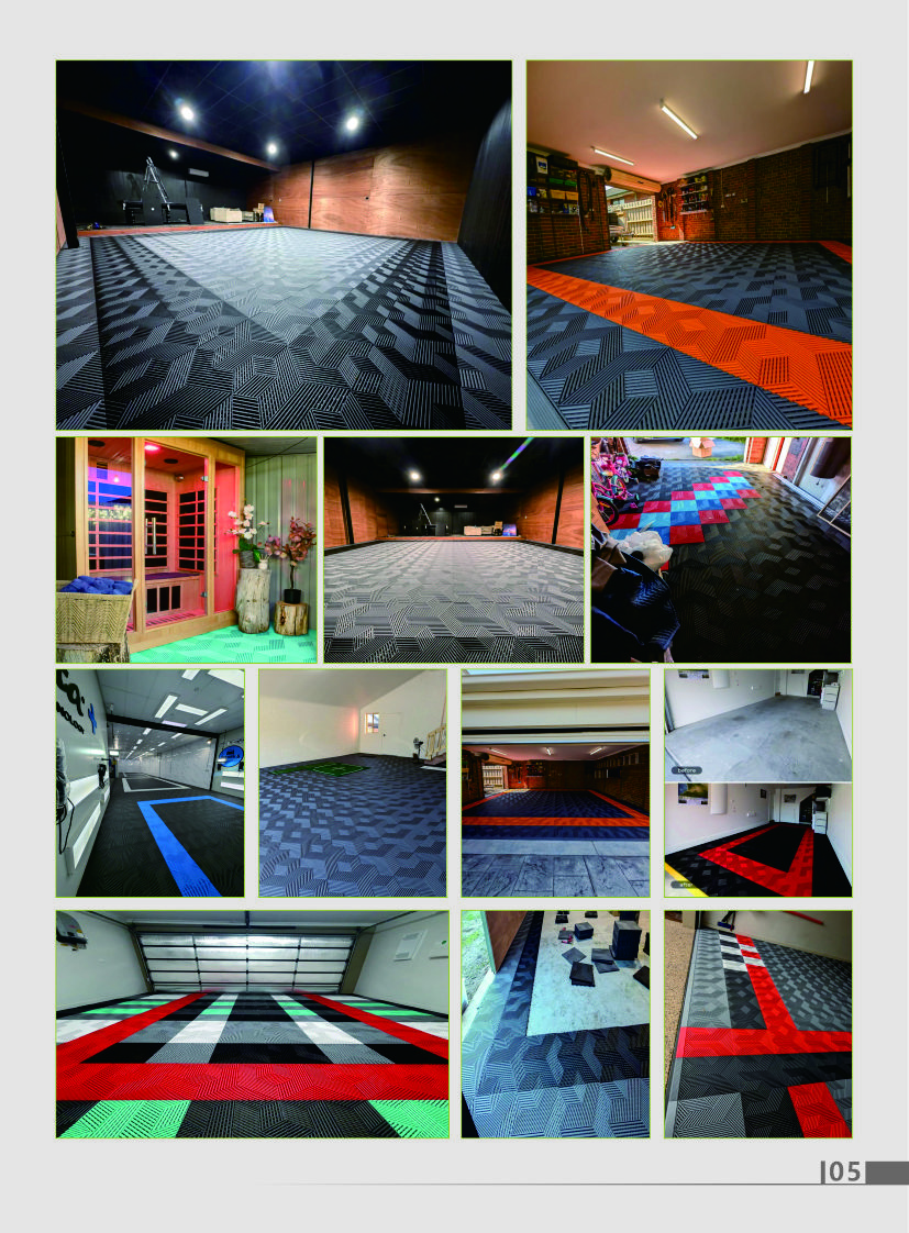 Durable Garage Floor Tile 2500 Lbs Per Square Foot Weight Capacity High Impact Resistance