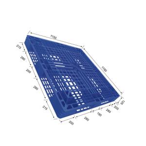 China Ergonomic PE Plastic Pallet 1190x1150 Dynamic 1200Kg Seamless Conveyance wholesale