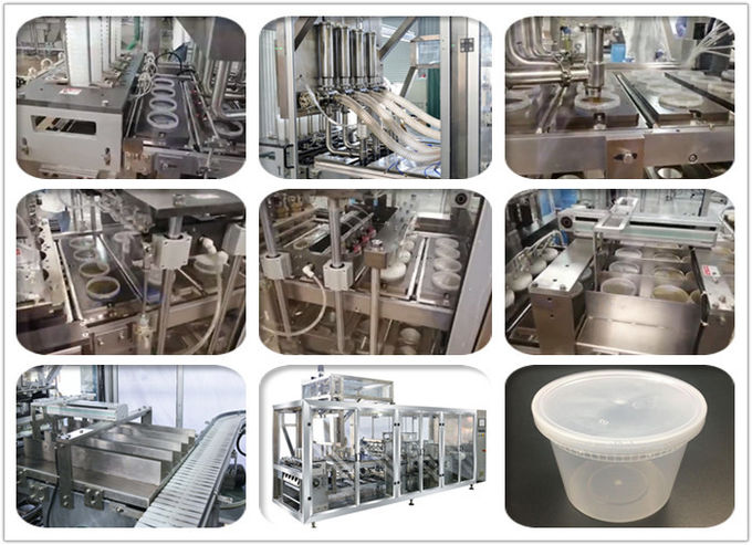 4Lines Plastic Cup Filling Sealing Machine