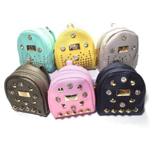 China Leather 9CM Coach Backpack Keychain Personalised ROHS Certification wholesale