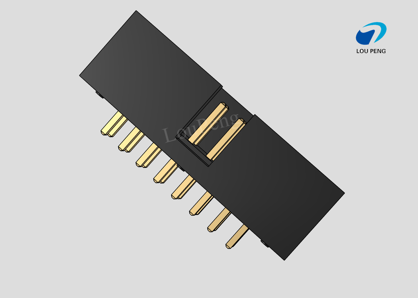IDC Header connector, PCB Mount Receptacle, Board-to-Board, 2x8 Position, 2.0mm Pitch, Gold Flash, vertical，DIP