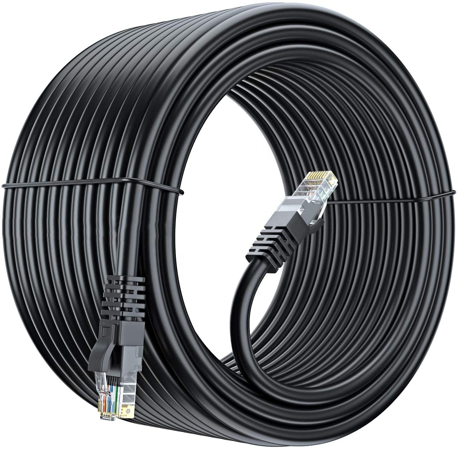 Pure Copper Ethernet Lan Cable Cat5e Sftp Patch Cord Double Shielded 24Awg