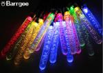 Multicolor Solar Powered Icicle Christmas Lights Fairy String Outdoor Wedding