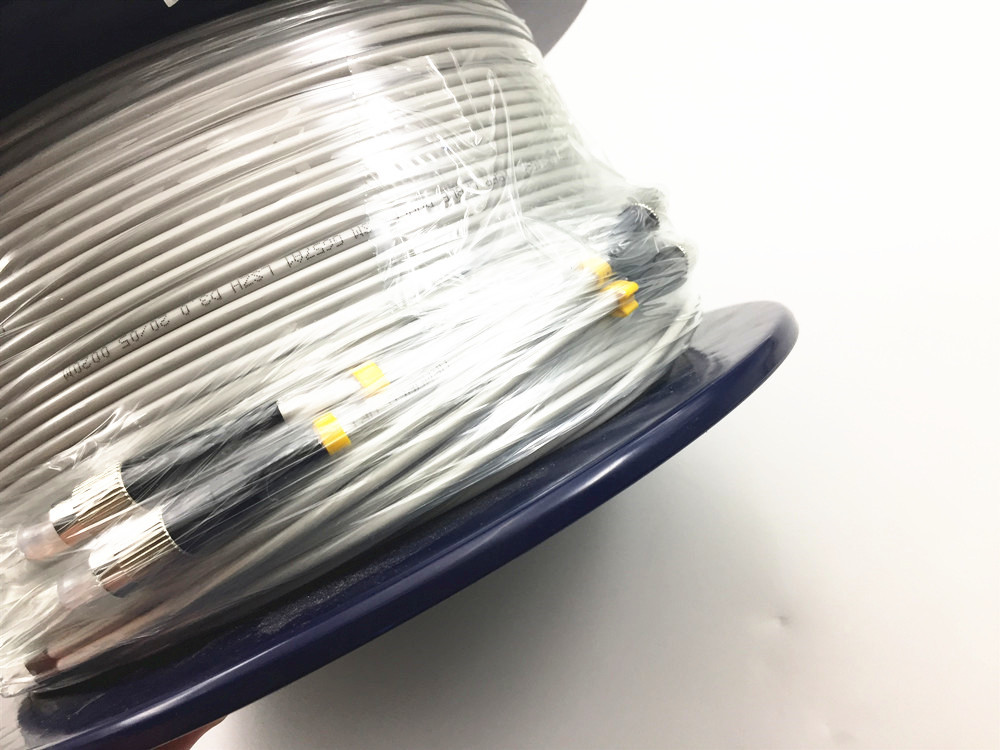 Single Mode Duplex Armoured Fiber Patch Cord FC/LC/SC/ST 3.0mm Prevent Rat Bites