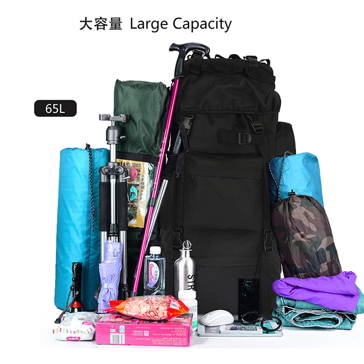 65L Large Capacity Mountain Climbing Backpack / Oxford Tactical Camping Backpack