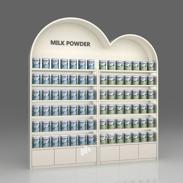 Cloud-Shaped Infant Formula Display Cabinet Single-sided Shelves Durable Display Cabinet And Display Racks For Shops