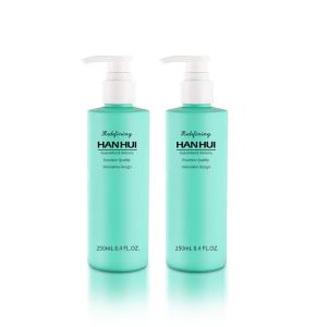 China 250 ML PET Bottle Matte Finish Hair Care Containers Cylinder With Pump wholesale