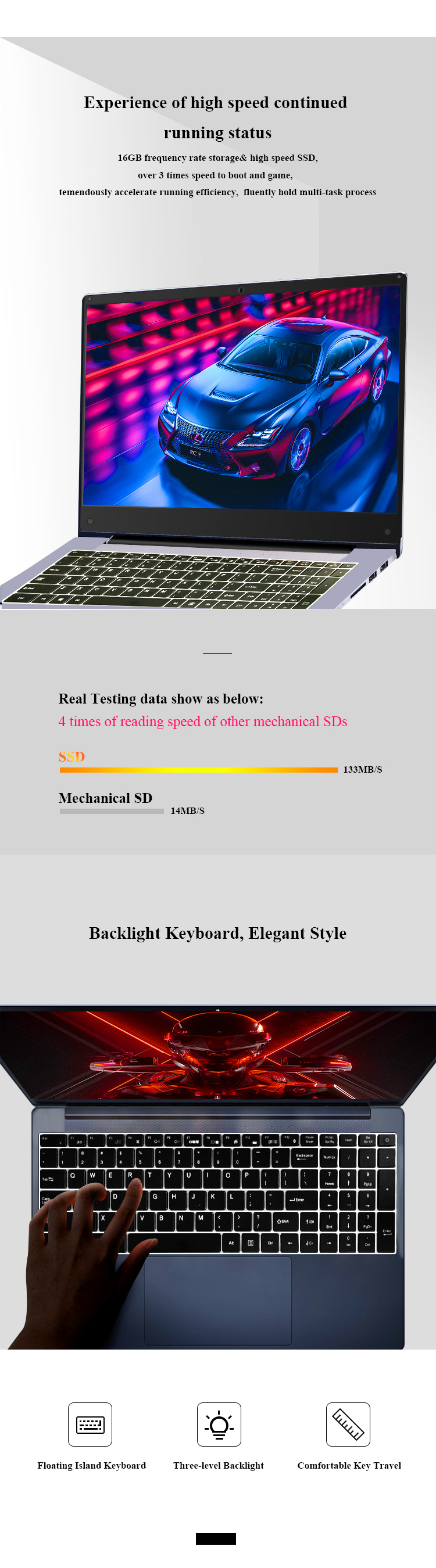 Fast Running 15.6 inch Intel Core i5 8250 Laptop with IPS Panel and Backlit Keyboard