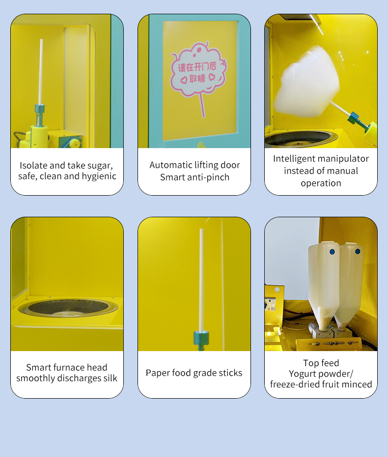 12 Fancy Smart Candy Floss Machine Fully Unattended Automatic Candy Floss Machine