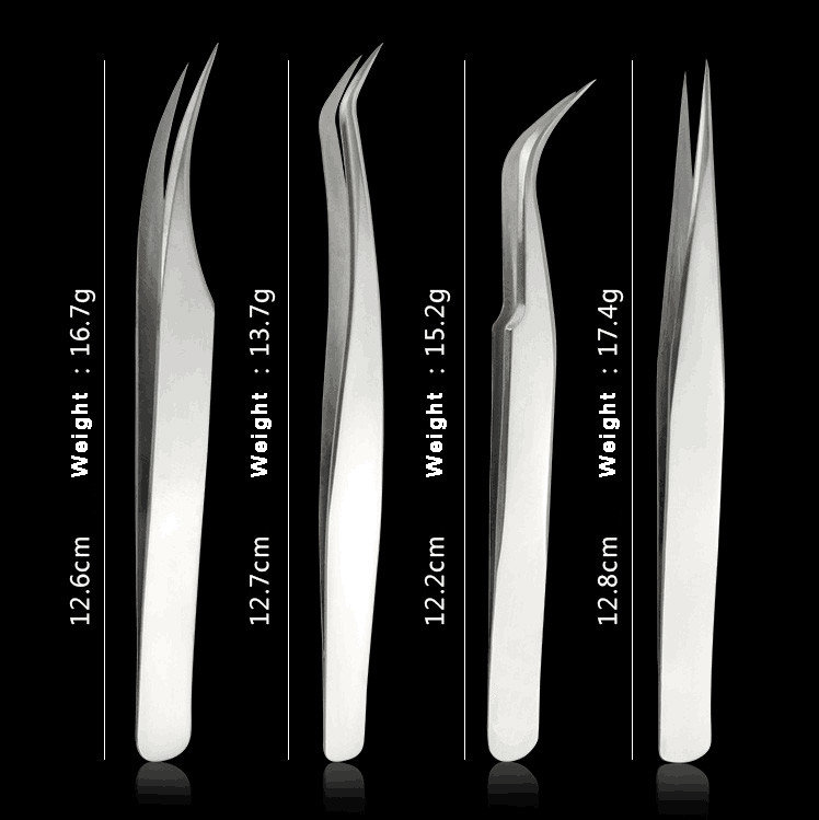 Anti Corrosion Eyelash Extension Tweezers High Precision For Makeup