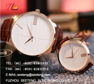 China WHOLESALE PU STRAP AND ALLOY CASE QUARTZ WATCHES ELEGANT COUPLE WATCH wholesale