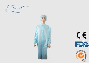 China Polypropylene Disposable Visitor Coats Front Snap Button CE Certification wholesale