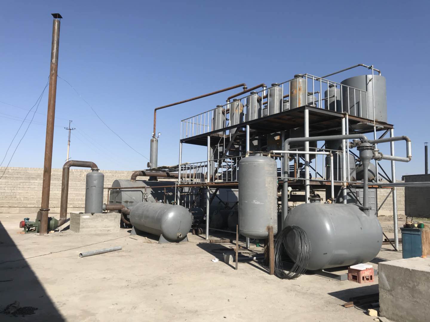 220/380v Tire Oil Refining Equipment for Making Diesel Fuel Refinery Plant