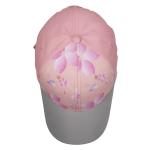 Personalized Ladies Baseball Cap , Sublimation Flower Baseball Hat Breathable