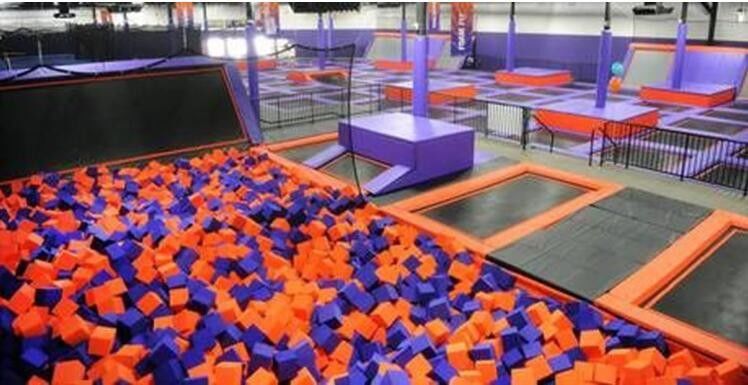 350M2 Chinese Jumping Bed Indoor Trampoline Park for Kids and Adults Used Indoor