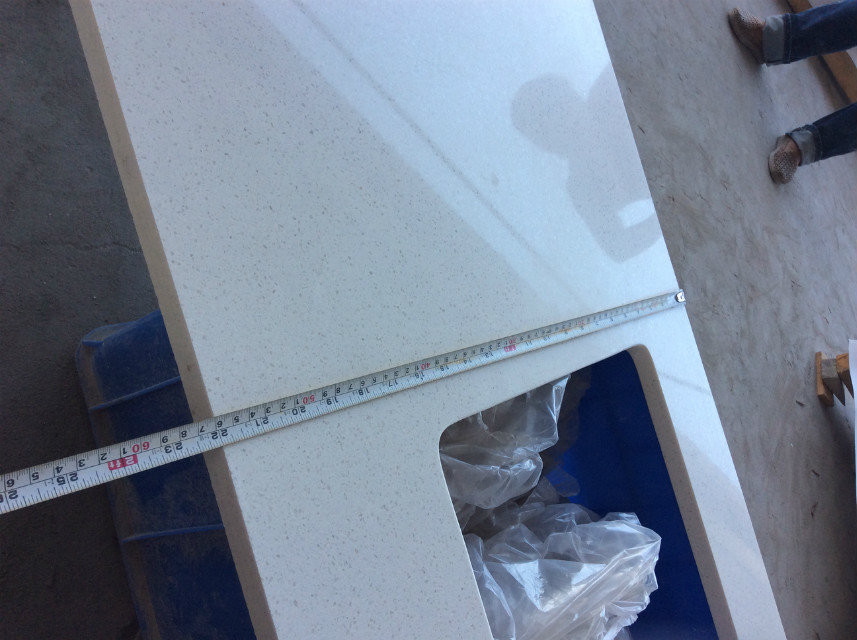 Solid Stone Sparkle Quartz Countertops , Quartz Kitchen Top Heat Resistance